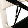 thumbnail image 6 of Twin Size Hydraulic Storage Bed With Modern Upholstered Touch In Beige Body And Feature, 6 of 6