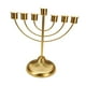 thumbnail image 3 of Candelero judío de mesa, decoración judía, centro de mesa, adornos, candelabro dorado, Menorá para escritorio de gabinete, 3 of 9