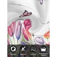 thumbnail image 7 of Tulips Spring Floral Cloth Napkins Set of 4 Reusable Dinner Napkins, Pastoral Flowers Butterfly Wooden Cocktail Napkin Washable Table Napkins for Wedding/Holiday Party/Baby Shower 20"x20", 7 of 7