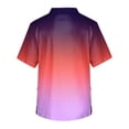 thumbnail image 5 of Domuza Mens Scrubs Top Gradient Tie-Dye Short Sleeve V Neck Working Uniform Big and Tall Comfy Soft Medical Workwear with 3 Pockets Purple 4XL, 5 of 5