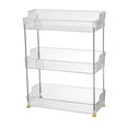 thumbnail image 2 of Naiovety Gabinete resistente para baño, gabinete con Pedestal, Color de cocina, debajo del Pedestal de almacenamiento, dice desordenado con Almacenamiento y organización del hogar color transparente 3, 2 of 6