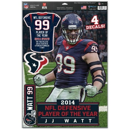 2014 NFL Defensive Player of the Year Multi-Use J.J. Watt Decal 11
