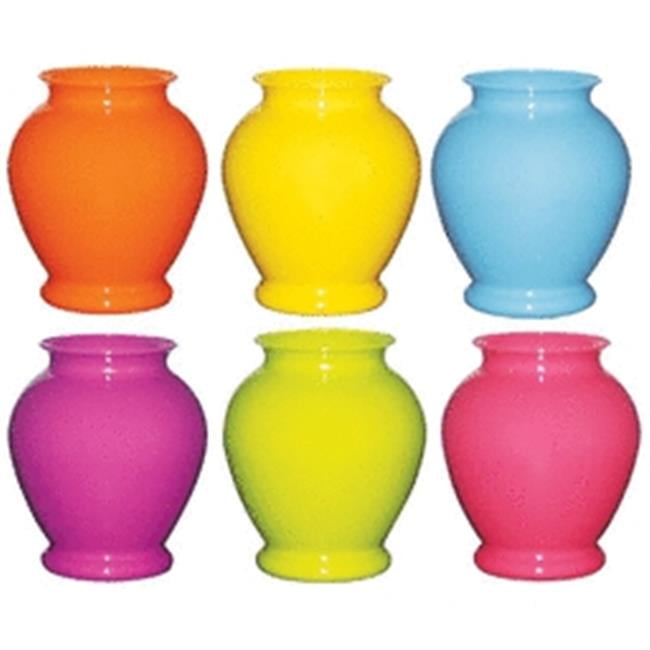 Floral 60312 5 in. Plastic Vase Popsicle Assorted