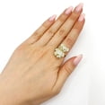 thumbnail image 2 of 2.50Ct Round Lab Created Diamond Teddy Bear Women's Ring 14K Yellow Gold Plated, 2 of 2