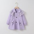 thumbnail image 2 of Vedolay Toddler Baby Girl Coats Plaid Button Long Sleeve Coat Cardigan Tops Purple,120, 2 of 5