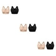 thumbnail image 2 of kurtrusly 2pieces Versatile Performance With Wide Application Sports Bra Seamless black+skin color XL 3Set, 2 of 6