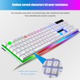 thumbnail image 4 of Poseca Gaming Keyboard and Mouse Combo Set, Rainbow LED RGB Backlit Keyboards Mouse, USB Wired Floating Comfy Keyboards, Quick Responding Speed Keyboard for PS4/PS3/Xbox One PC Games, 4 of 9