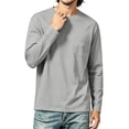 thumbnail image 4 of Bxsruta Men's Long Sleeve T Shirt Crew Neck Pocket Tee Casual Everyday Work Tops, 4 of 7