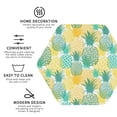 thumbnail image 3 of Pofeuu Pineapples1 Print Coasters for Drinks, 4Pack PU Leather Coasters, Bar Drink Coasters for Tabletop Protection, Furniture from Damage-Hexagon, 3 of 6