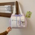 thumbnail image 4 of Bolso de mano Kawaii Sanrio Hello Kittys Mymelody Kuromi Pochacco, bolsa de hombro de Anime de dibujos animados, bolsa de lona de gran capacidad, bolsa de almacenamiento, 4 of 4