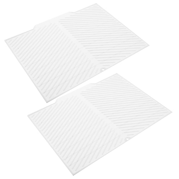 FOMIYES 2-Pack Silicone Dish Drying Mats for Kitchen Counter, Non- , , Quick Drying Drainer Pads