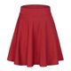 thumbnail image 1 of Gibobby faldas para mujer Moda mujer pantalón corto casual estilo sólido media falda antideslumbrante falda para falda plisada con bolsillo(Rojo, XL), 1 of 2