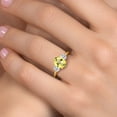 thumbnail image 4 of Gem Stone King 18K Yellow Gold Plated Silver Canary Mystic Topaz and White Topaz Engagement Ring for Women | 2.66 Cttw | Oval 9X7MM | Gemstone November Birthstone | Size 7, 4 of 6