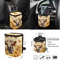 thumbnail image 4 of KUIFORTI Cattle Butterfly Car Seat Covers Full Set 15 Piece Car Seat Cover Steering Wheel Cover Seatbelt Covers Car Cup Coasters Car Garbage Bag Car Storage Box Rear View Mirror Cover Keychain, 4 of 6