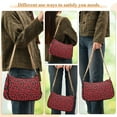 thumbnail image 5 of Red Leopard Cheetah Print Womens Chain Shoulder Bag Tote Handbag Clutch Hobo Purse with Zipper for Travel Casual, 5 of 7