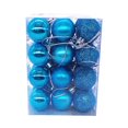 thumbnail image 2 of Fiudx Adornos Navideños de Bolas, Plástico Irrompible, con Purpurina Multicolor y Acabado Mate, Elegante Decoración para Árbol, Decoración para Fiestas, Juego de 24 Piezas, 3 Cm, Irrompibles., 2 of 7