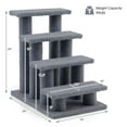 thumbnail image 2 of Gymax 24'' 4-Step Pet Stairs Carpeted Ladder Ramp 8 Scratching Post Cat Tree Climber, 2 of 10