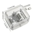 thumbnail image 3 of Miyuadkai Claerance! Transparent Hand Crank Music Box - Premium Jingle Bells Christmas Gift with Clear Case Design, 3 of 4
