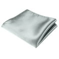 thumbnail image 2 of Anvazise Men's Satin Solid Plain Color Handkerchief Hanky Pocket Square for Wedding Party Silver Grey One Size, 2 of 13