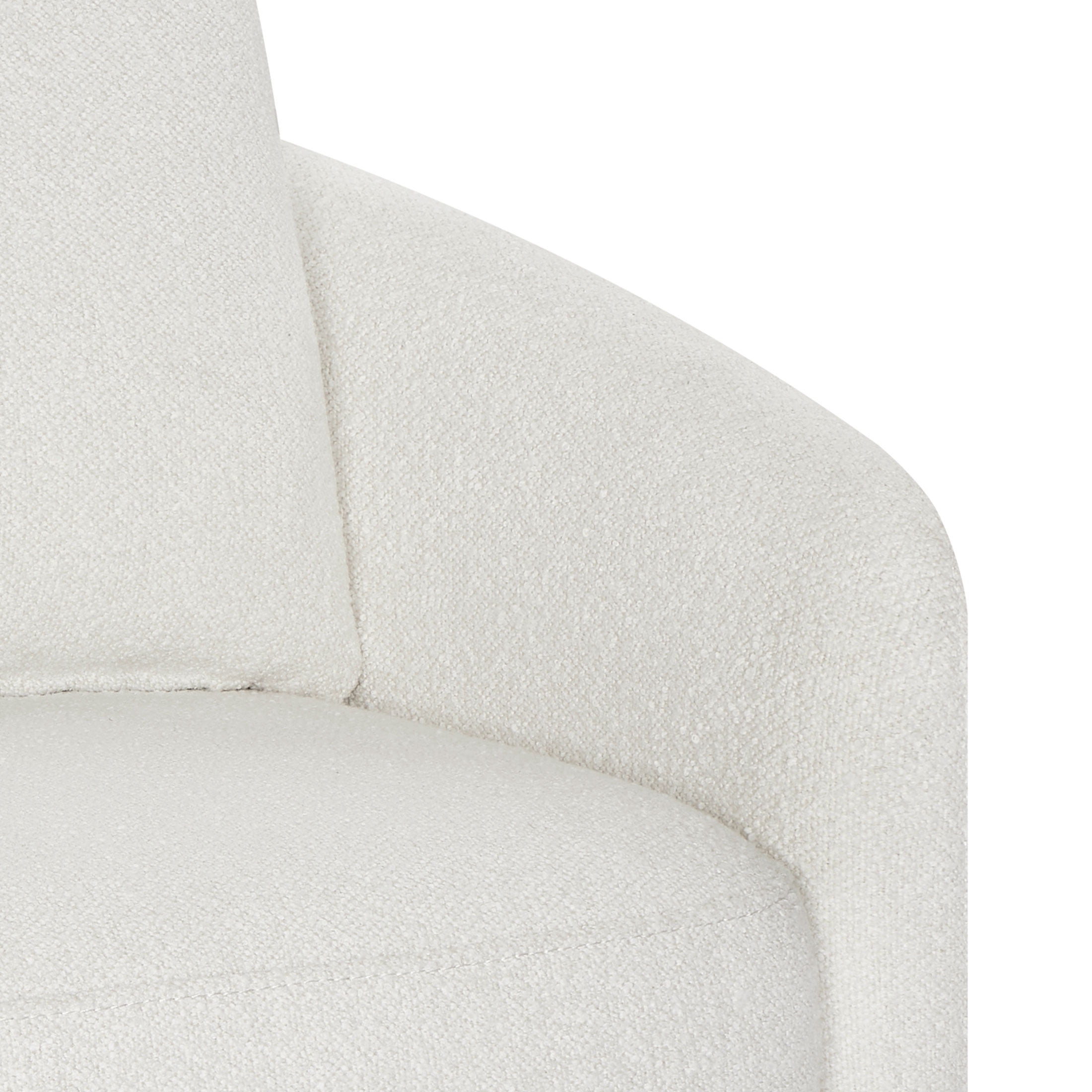 Beautiful Drew Kids Accent Chair by Drew Barrymore, Cream Bouclé Fabric