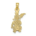 thumbnail image 4 of FB Jewels 10K Yellow Gold Polished Snowman Pendant, 4 of 4