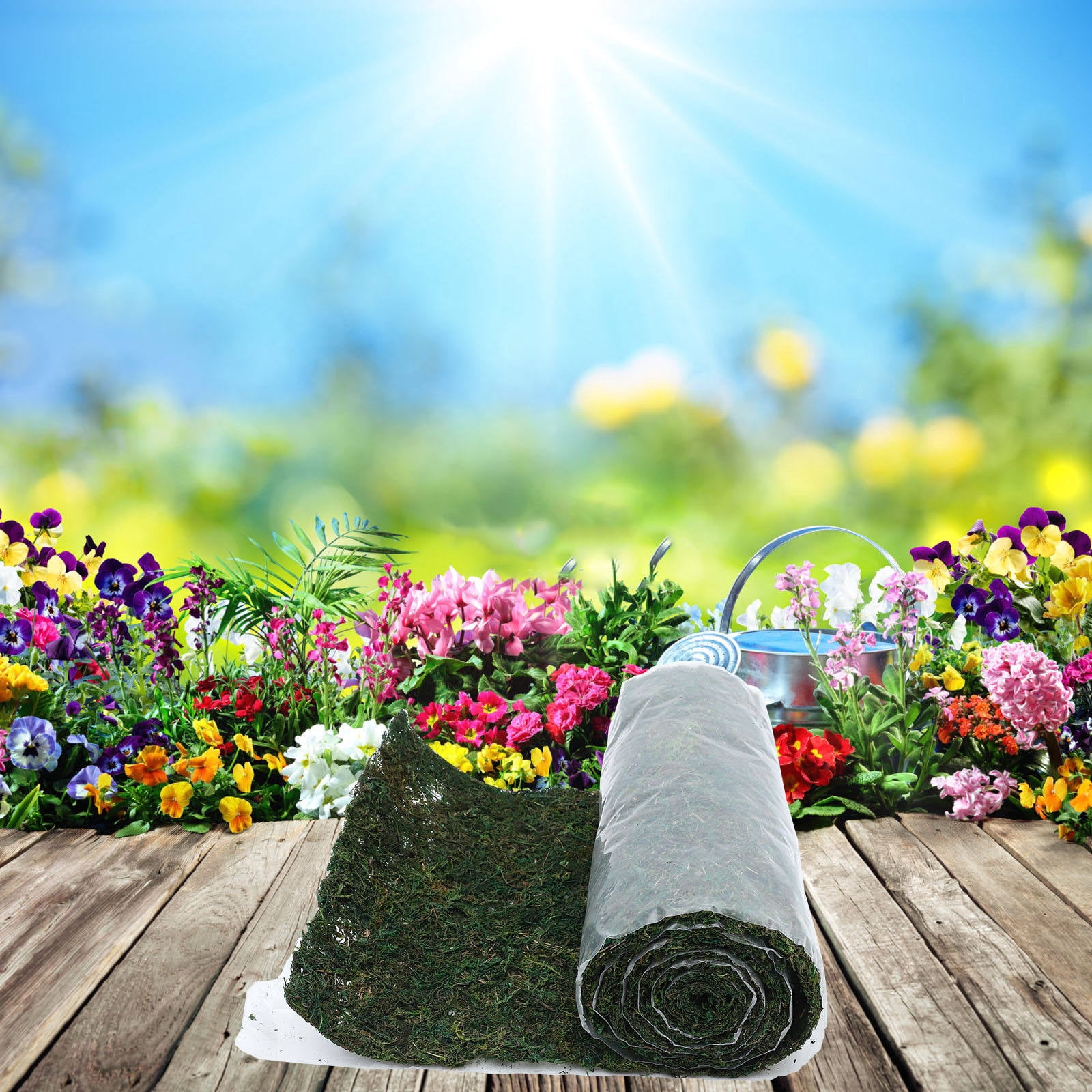 BESTYASH Green Fake Moss Turf Resistant Artificial Grass for Versatile Home Decor