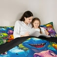 thumbnail image 4 of Castle Fairy Child Teens Animal Dino Bedding Comforter Set,Cute Dinosaur King Bedding Sets, 4 of 8