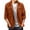 Orange, variant on QUINDOS Men's Shirts,Men's Fall And Winter Fashion Casual Suede Lapel Button Pocket Fallow Long-Sleeved Hoodless Coat Jacket Comfort Daily T Shirt