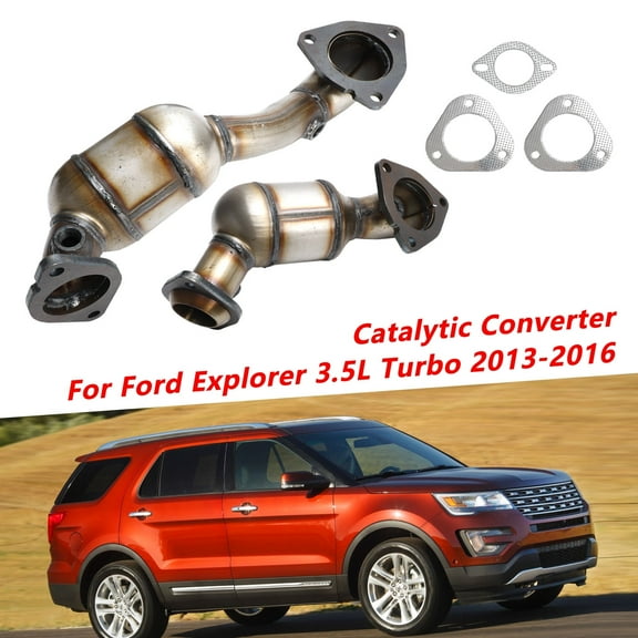 Pair Catalytic Converter For 2013-2016 Ford Explorer 3.5L Turbo