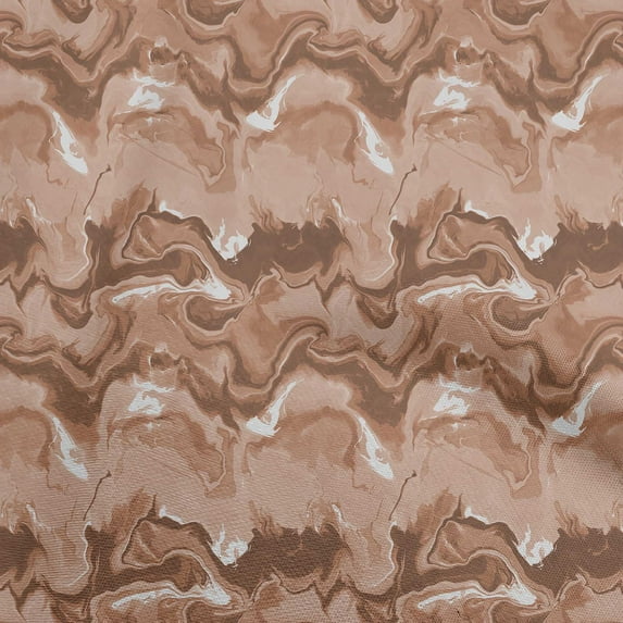 oneOone Cotton Poplin Twill Light Brown Fabric Abstract Dress Material Fabric Print Fabric By The Yard 56 Inch Wide