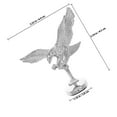 thumbnail image 2 of unbranded Adorno Para De 3D Metal Plateado Con De Águila Para Universal Y Fácil Instalación, 2 of 8