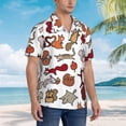thumbnail image 4 of Squirrel House Mens Hawaiian Shirt Short Sleeve Casual Button Up Tropical Summer Beach Shirt, 4 of 8