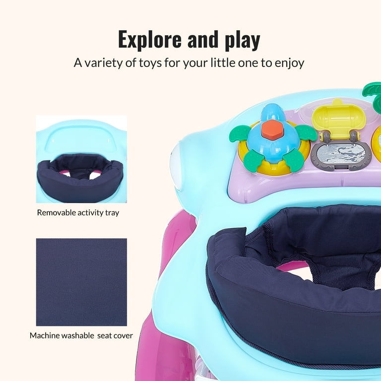 Dream on Me 2-in-1 Aloha Fun Activity Baby Walker in Purple Orchid