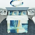 thumbnail image 3 of Designart 'Indigo Panel IV' Geometric Duvet Cover Set, 3 of 4