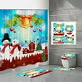 thumbnail image 2 of adviicd Rideau de Douche pour Salle de Bain, Couvercle de Toilette, Tapis en Forme de U, Ensemble de Quatre Pièces, 2 of 4