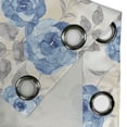 thumbnail image 4 of Ambesonne Floral Grommet Curtain, Winter Sketch Roses Artwork, 50"x63", Blue Pale Grey Cream, 4 of 5