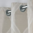 thumbnail image 2 of Exclusive Home Montrose Ogee Geometric Textured Linen Grommet Top Curtain Panel Pair, 54"x96", Linen, 2 of 5