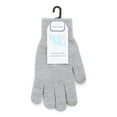 thumbnail image 2 of Time and Tru Women's Tipped Tech Winter Gloves, Medium Grey Heather, One Size Fits All, Knit, 2 of 2