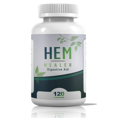 Hem Healer Digestive Aid | Hemorrhoid Relief Vegetarian Capsules, Reduce Swelling, Itching, Burning