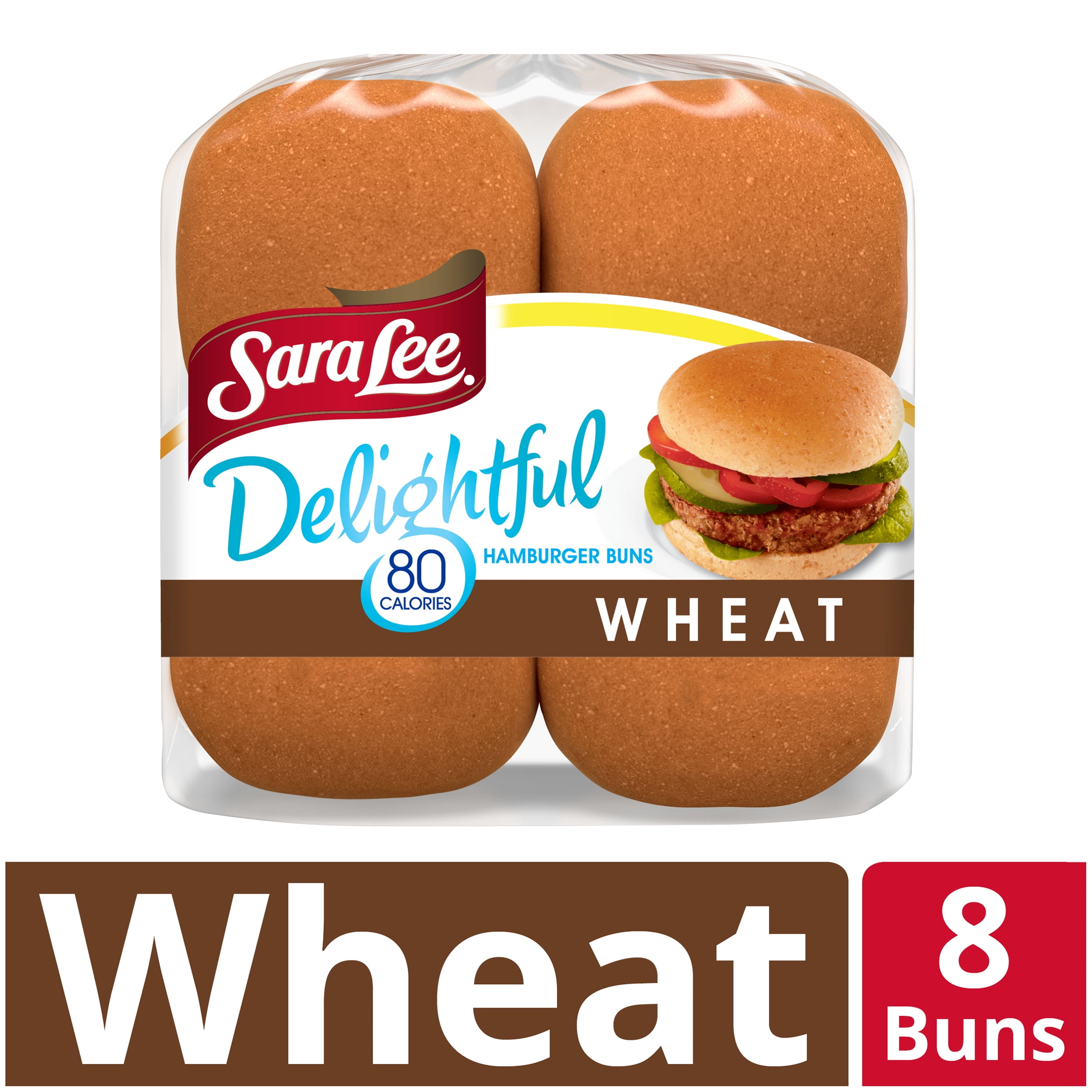Sara Lee Delightful Wheat Hamburger Buns, 8 count, 12 oz