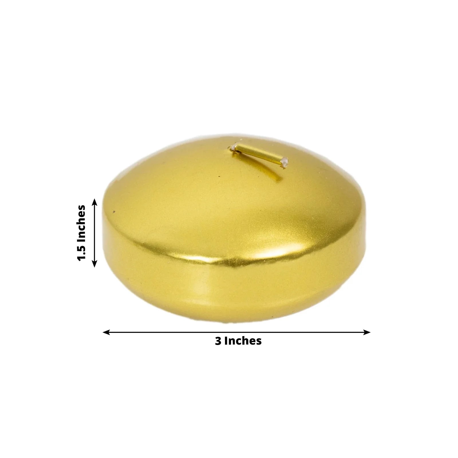 Balsa Circle 12 Gold 3 in Round Unscented Floating Candles Dripless Wax Discs Party Wedding Table Centerpieces Event Decorations Supplies