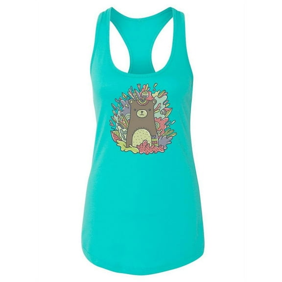 Bear With Particles Racerback Tank Women -Image by Shutterstock, Female x-Large