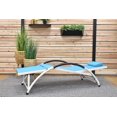 thumbnail image 2 of Vivere Chaise Longue de Quai en Aluminium avec Oreiller - Turquoise, 2 of 3