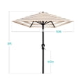 thumbnail image 7 of Best Choice Products 10ft Outdoor Steel Market Patio Umbrella w/ Crank, Tilt Push Button, 6 Ribs - Striped Tan, 7 of 7