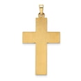 thumbnail image 4 of Auriga Fine Jewelry 14K Two-Tone Gold Polished Hollow Woven Double Cross Pendant for Women (L-36.05mm, W-19.4mm), 4 of 6