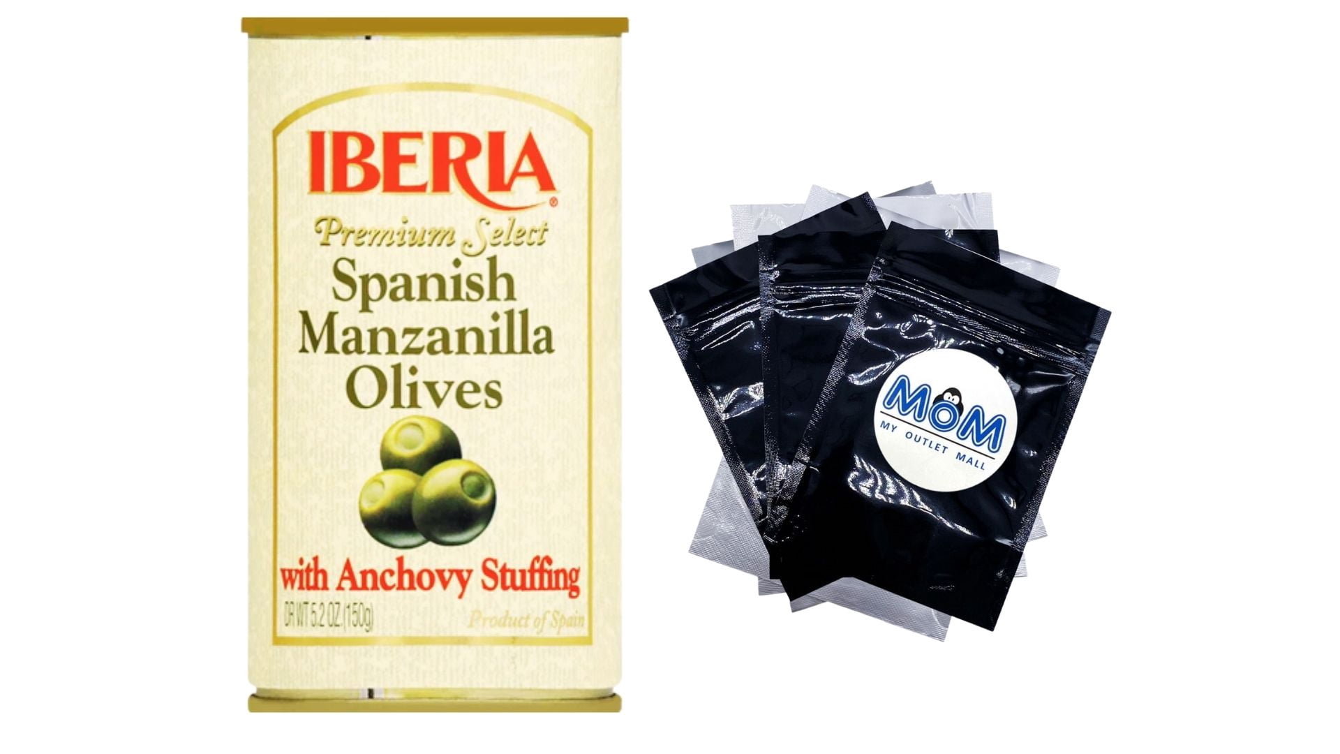Spanish Manzanilla Olives Stuffed with Anchovies 1 pack 5.20oz