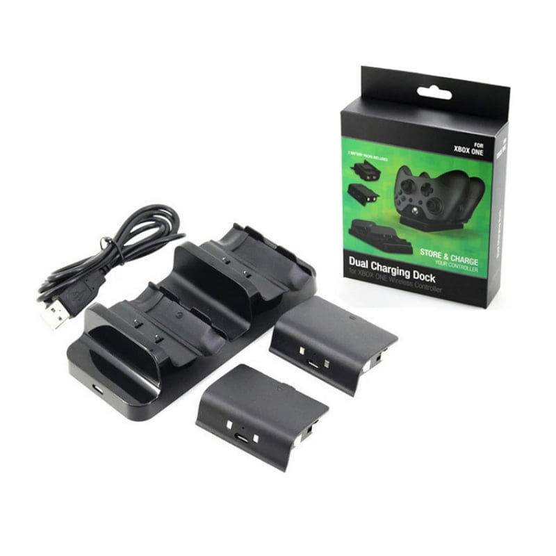 Xbox One/One X/One S/One Elite Dual Controller Charger, [Dual Slot