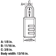 Master Lock 3 Dial Resettable Combination Padlocks, Solid Metal Body, 2 pack