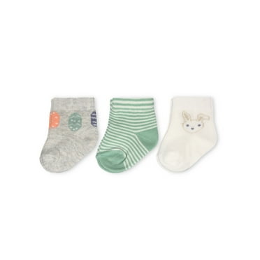 Carter's Child of Mine, Newborn Unisex Crew Socks, 3 Pack, 6-12M