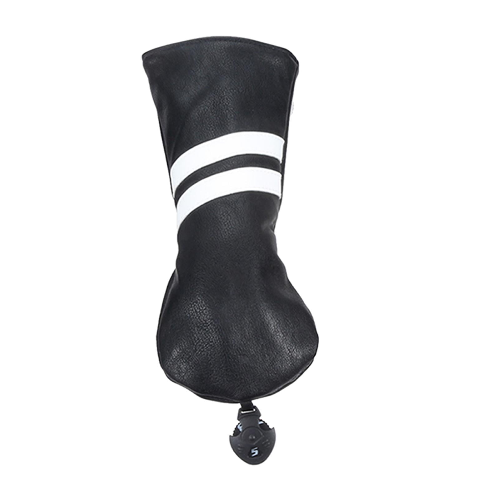 Golf Club Head Cover with No. Tags Hybrid Head Cover Embroidered Patterned for Fairway Woods Headcovers Fit Fairway Woods Golf Accessories Black